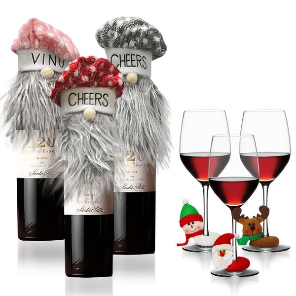 Verres à vin de noël explosifs, câlins, père noël, bonhomme de neige, renne, décoration de fenêtre, cadeaux de noël
