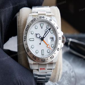 Explorer II Man Watch Men Mens Watches Mechanical Automatic Bracelet Rubberen band 42 mm met Asia 2813 Modified Explorer WH319W