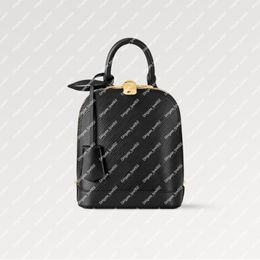 Explosion Hot Women's Alm A Backpack M25103 Black Epi Grened Cowhide Leatre Double fermeture de fermeture à glissière Gravée Couir en cuir Coue Bell Sleek Nouvelle attitude deux bretelles nouvelles nouvelles