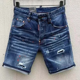24SS Explosiemodellen Micro-elastische doek Europeaan en Amerikaans modestraatmerk D2 Jeans Heren Quality Wash De nieuwste pick-up ontwerper