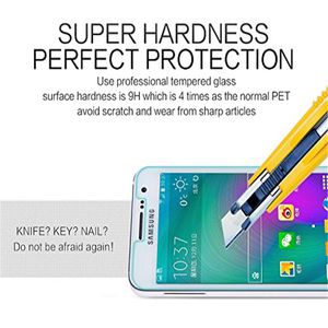 Verre trempé de protection d'écran anti-déflagrant 9H 0.3mm pour Samsung Galaxy A3 A300 A5 A7