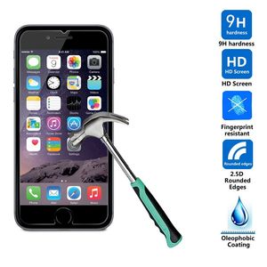 Protecteur d'écran en verre trempé antidéflagrant 9H 0,3 mm pour iPhone 6 6s Plus 7 Plus 5,5 pouces avec emballage de vente au détail