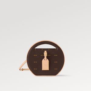 Explosion Women's Around Me PM M47117 Poche arrière plate Fermoir magnétique Signature House Circle Sac parfaitement circulaire poignées intégrées élégantes Quincaillerie couleur or