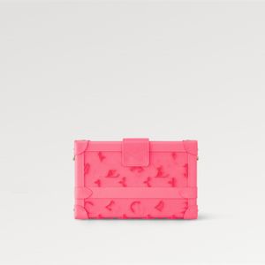 Explosión Bolsos de mujer Mujer M20745 Bolso cruzado de cuero de moda Diseño clásico duro resplandor Cadenas de bolsillo Caja Calidad bolsos de piel de becerro rosa piel de becerro granulada