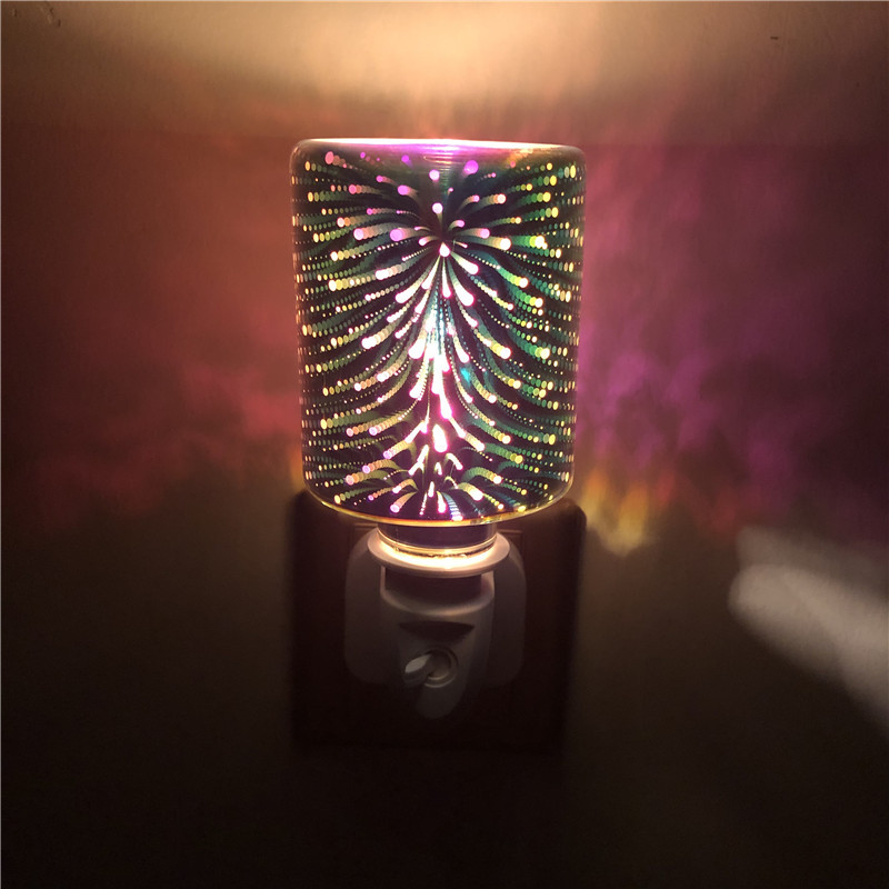 Veilleuse de nuit de lampe de fusion de cire d'aromathérapie colorée explosive 3D ins lampe de fusion de cire désodorisante d'aromathérapie sans fumée créative