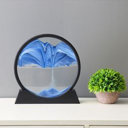 Luz nocturna explosiva con pintura de arena movediza 3D, lámpara de ambiente para mesita de noche, regalo creativo, decoración de reloj de arena de escritorio