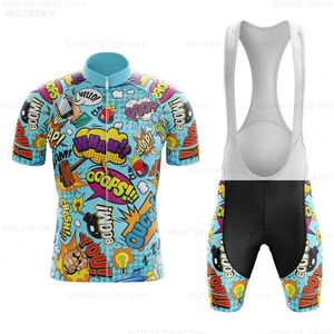 Explosieve strips Cycling Jersey Sets Summer Mens Bicycle Short Sleeve Cycling Clothing Bike Maillot Cycling Jersey Bib Shorts 240508