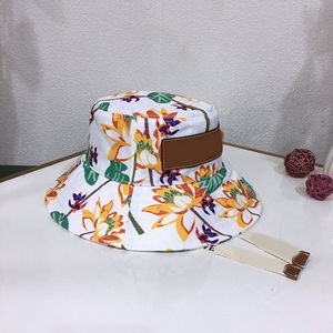 Sombrero de cubo de flores viejas de exportación con cuerda a prueba de viento, sombreros grandes de comercio exterior europeo y americano, sombrero de cubo, sombreros de protección solar