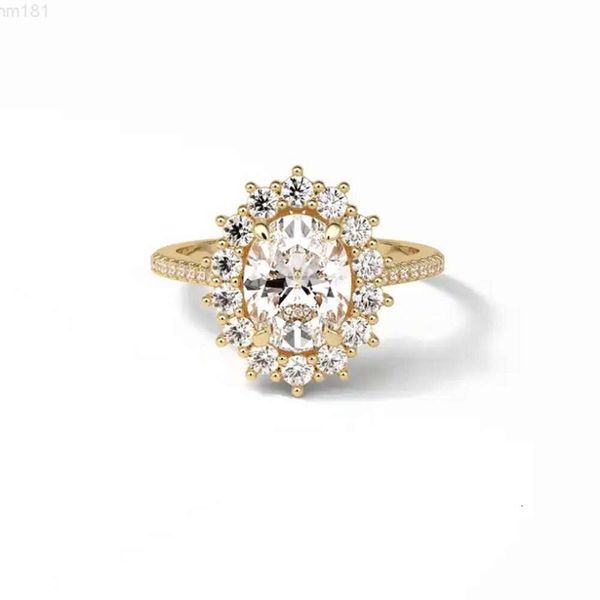Anillo de diamante de moissanita Vvs de calidad de exportación con diseño de lujo para mujer, anillo de tenis de boda de lujo para compromiso