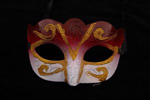 Máscara de fiesta de venta de promoción expresa con máscara de brillo dorado disfraz de Mardi Gras de mascarada brillante Unisex veneciana