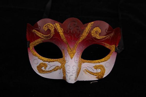 Masque de fête de vente de Promotion Express avec masque à paillettes dorées vénitien unisexe mascarade scintillante Costume de Mardi Gras