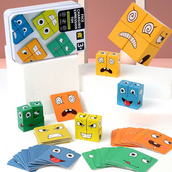 Expression correspondante puzzles cube magic macin change cube block toynen toys anxiété stress relief toys for kids