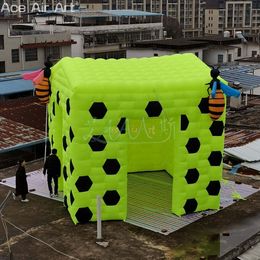 Exquisita casa cúbica de carpa colmena inflable de 16.4 pies con modelo de abeja 3D para feria interior o exhibición de productos