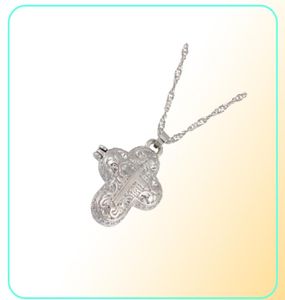 Voortreffelijk 925 Sterling zilveren ketting ketting diamant sieraden magneet doos hanger vrome jubileum cadeau mode accessoires7182645