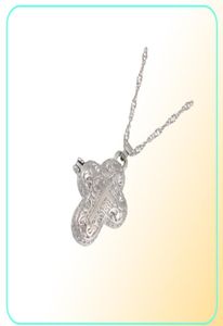 Exquis 925 Collier de chaîne en argent sterling Boîte de bijoux diamant Boîte pendentielle Anniversaire Fevet Gift accessoires de mode7961702