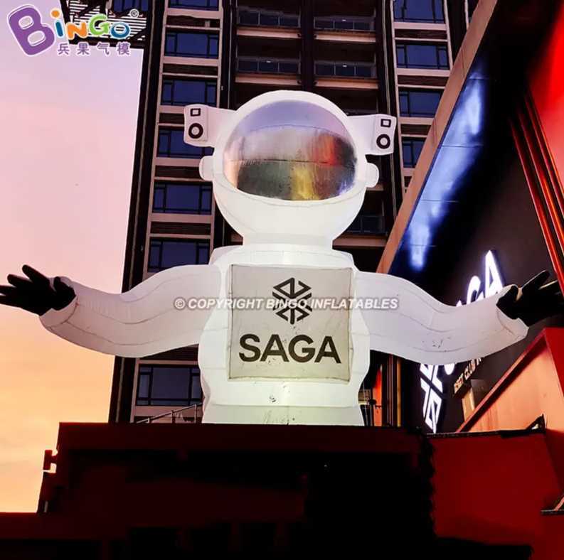Изысканный ремесленный рекламный рекламный надувной освещение модели астронавта модели воздушные воздушные космосовые воздушные шарики для зданий