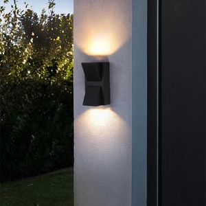 Prachtig ontwerp LED LED Wandlamp enkele kop 5W 10W COB PORCH WANDEL SCONCE LICHT Licht Buitenlandschap Lichtverlichting AC110 220V