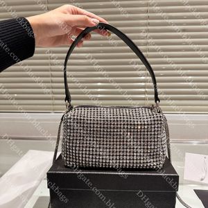 Exquis diamant sac concepteur femmes fourre-tout de luxe brillant épaule dîner sac grande capacité dames sac à main pochette portefeuille 2 tailles cadeau de noël