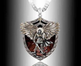 Exquise mode Warrior Guardian Holy Angel Saint Michael Pendant Ketting Unieke ridderschild ketting jubillay cadeau G12062663851