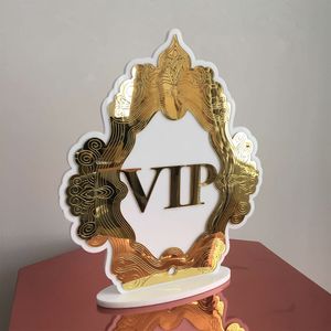 L'or exquis et l'hospitalité blanche de VIP de vente chaude fournit des nombres de Tableau pour la décoration de mariage