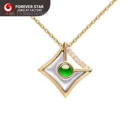 Exquis de la plus haute qualité authentique jade jaune or diamant diamant impérial vert glacé jadéite pendant charmes