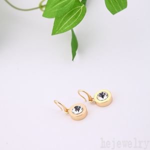 Exquise Love Diamond oorbellen Iced Out Grageful Lucky Gold Silver Rose Color Happy Dames Earring Jewlery Europe Cirkes Oording belofte Ohrringe ZB008 F23