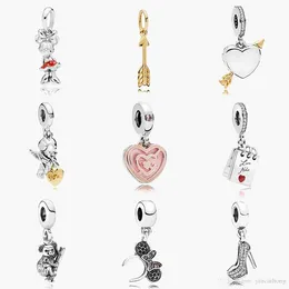 Squisito nuovo 100% 925 perle in argento sterling Fit Pandora Charm Braccialetti moderni fasci per tallone catena di sicurezza a pendente perle fai -da -te