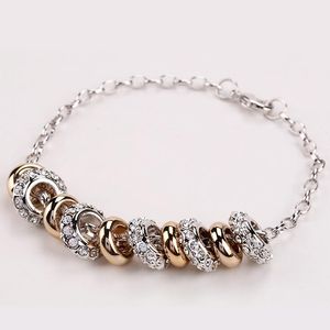 Exquisita pulsera de cuentas para mujer, estilo occidental, brillante, colgante de cristal, pulseras, bonitos accesorios para fiesta, regalo de cumpleaños, envío gratis