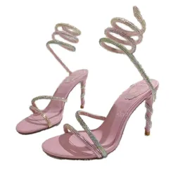 Sandales de femmes exquises Crystals René Caovilla Cle Embellie Designer Slides Perle Fashion Ornement Chaussures Pantoufle Charm Novelty Sh016