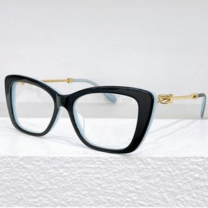 Exqusite strass déco carré cateye Cadre femme design lunettes 54-17-145 qualitéTurquoise vert planche + métal pour lunettes de prescription lunettes fullset case