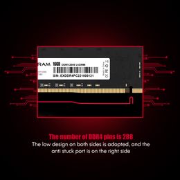 EXRAM DDR3 DDR4 4 Go 8 Go 16 Go Mémoire de bureau RAM PC4 2133 2400 2666 3200 MHz 1.2V PC3 1066 1333 1600 1.5V Mémoire UDIMM DDR3 RAM