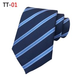 EXSAFA Cravate à rayures Homme en fil de polyester business casual