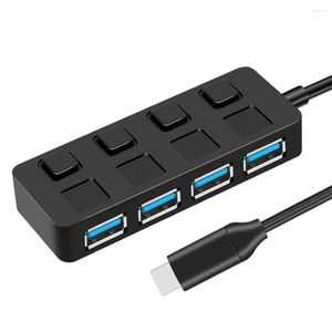Extender Easy Setup LED Power Indicator Office Tool Ultra Slim Portable Data Hub USB Splitter voor Type-C