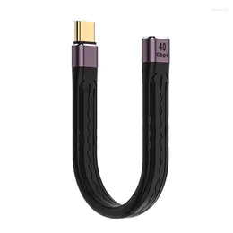 Câble d'extension 40Gbps étendre USB C femelle à mâle 100W Type de fil d'extension cordon de données de synchronisation pour batterie externe Mobile