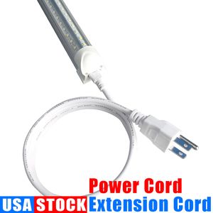 Extension Cord Switch voor T8 T5 LED -buizen voedingskoorden met US Plug ge￯ntegreerde buislichten 1ft 2ft 3,3 ft 4ft 5ft 6 ft 6,6ft 100 pc Crestech168