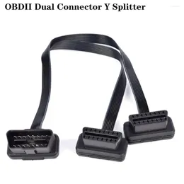 Extension double connecteur Y séparateur OBD OBD2 16 broches mâle à femelle, connexion plate et fine comme des nouilles ELM327