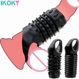 Extensions 12 pcs grande taille pénis Extender manchon réutilisable circonférence impuissance Dick agrandissement jouets sexuels anneau de coq pour hommes 230925