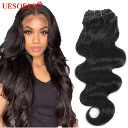 Extensions 1226 pouces pince brésilienne de vague de corps dans les Extensions de cheveux humains pour les femmes en gros 8 pièces/ensemble 120 grammes couleur naturelle toucher doux cheveux