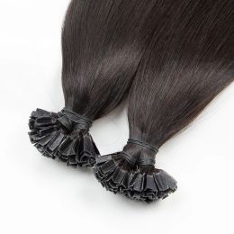 Extensions 1b naturel noir ktip kératine cheveux eetensions fusion fusion humain hair machine remy natural cheveux extensions italie kératine collet