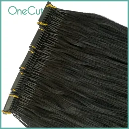 Extensions 2e génération 6d droits vierges extensions de cheveux humains 100% réels de cheveux humains cheveux invisibles naturels 6d 5g / pc 20pcs 100g