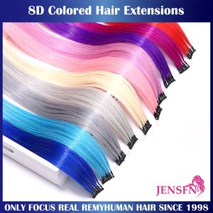 Extensions 8D Natuurlijke haaruitbreidingen HUIST HAAR 10 stcs 0,5 g/s Microring 18inch Micro Link Hair Lus Extension voor vrouwen Variety of Color