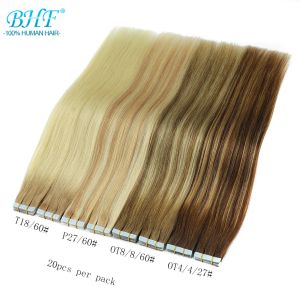 Extensiones Bhf Cape in Hair Extensions Cabello humano liso Adhesivo INVISIBLE Extensiones de cabello natural 20 PC Brasil Remy Cape Tape Ins