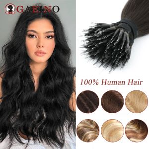 Extensions de cheveux Body Wave Nano Ring Extensions de cheveux 1B# Extensions de cheveux microlinks noirs naturels 100 % cheveux humains microbilles pré-collées 1226 pouces