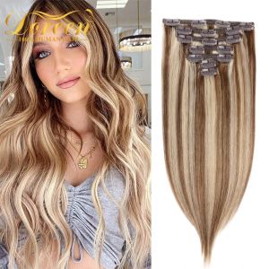 Extensies Doreen 160G 200G 240G Bruin tot Blond Volume Serie Braziliaanse Remy Clip In Human Hair Extensions Volledig hoofd 10 stuks 16 tot 24 inch