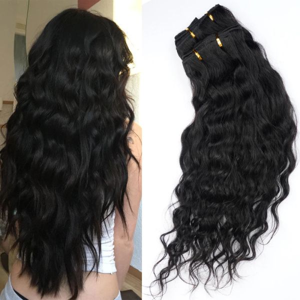 Extensions Doreen 160G 200G Machine Remy plage vague pince dans les Extensions de cheveux humains naturel ondulé bouclés pince cheveux 14 à 22 pouces 10 pièces/ensemble