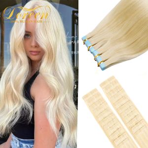 Extensies Doreen Machinegemaakt Remy Tape In Extensions van echt haar 16 tot 22 inch 20 stuks 50 g/pak Zijdeachtig recht PU Naadloze huidinslag