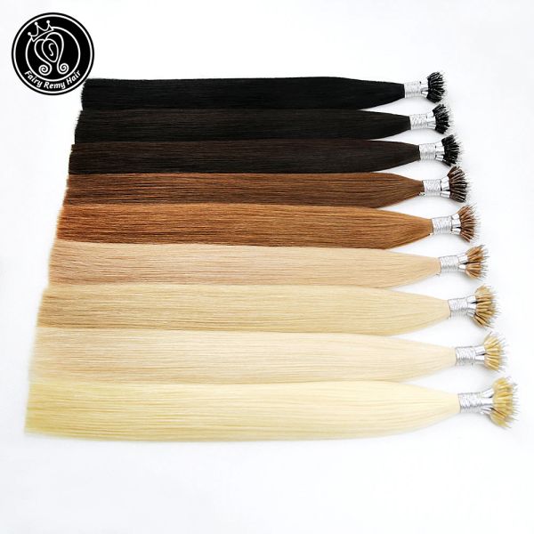 Extensions Fairy Remy Hair 1 g/s 2022 pouces véritable Remy Nano anneau pointe micro perles Extensions de cheveux européens naturels cheveux humains raides blonds