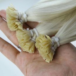 Extensions Extensions de cheveux humains à pointe plate 1.0g/brin cheveux pré-collés chinois Remy brut Vrigin droite pointes de kératine italienne Fusion cheveux