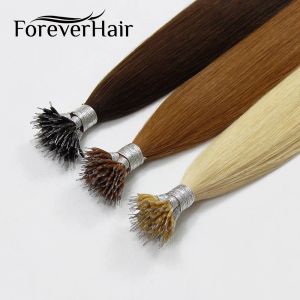 Extensiones FOREVER HAIR Extensiones de cabello humano 100% Real Remy Nano Ring 1 g/s 16 