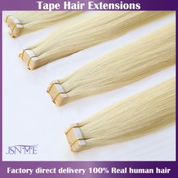 Extensions JSNME ruban dans les Extensions de cheveux humains 100% vraiment ruban de cheveux dans les cheveux pour les femmes naturel droit noir brun blond pour Salon